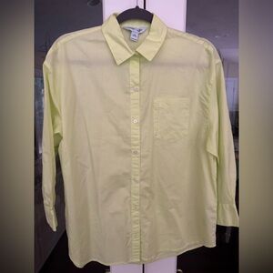 Light Green Cotton Button Down Shirt